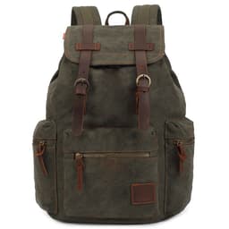 image-European and American canvas backpack men's retro backpack laptop computer female college student rucksack casual fashion foreign trade school bag