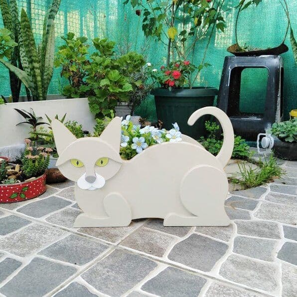 image-Animal Planter Pot Garden Cat Flower Pot Art Craft Decoration