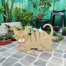 image-Animal Planter Pot Garden Cat Flower Pot Art Craft Decoration