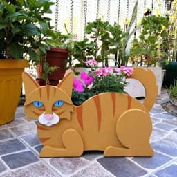 image-Animal Planter Pot Garden Cat Flower Pot Art Craft Decoration