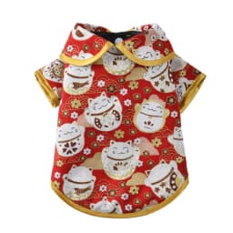 image-Pet Clothes Warm Festive Tang Suit Dog Cat Christmas Costume