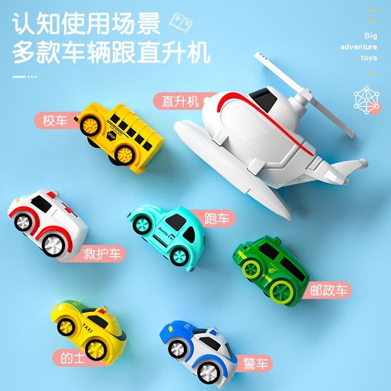 image-SNAEN Rail Car Adventure Track Set with 5 Vehicles Kids Toy 4-6Y