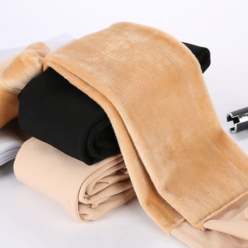 image-Women's Fleece-Lined High Waist Compression Leggings Tights