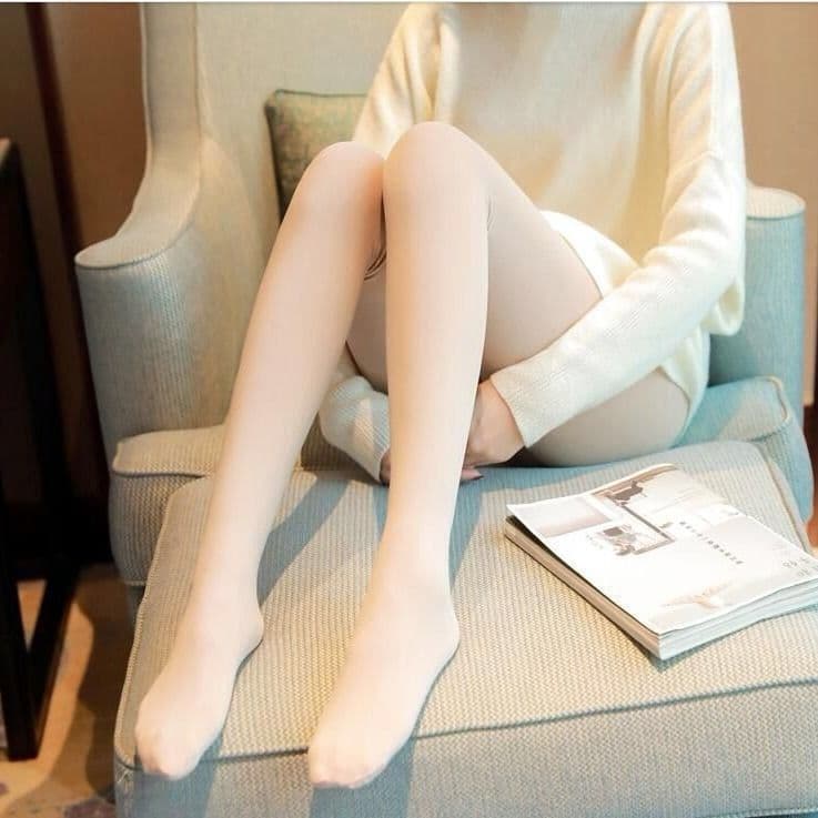 image-Women's Fleece-Lined High Waist Compression Leggings Tights