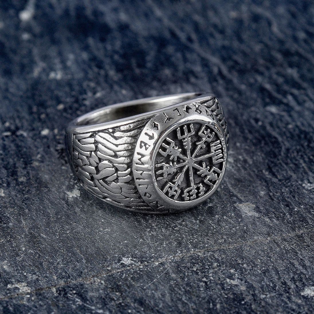 image-Viking Compass Rune Stainless Steel Ring
