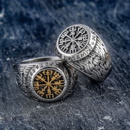image-Viking Compass Rune Stainless Steel Ring