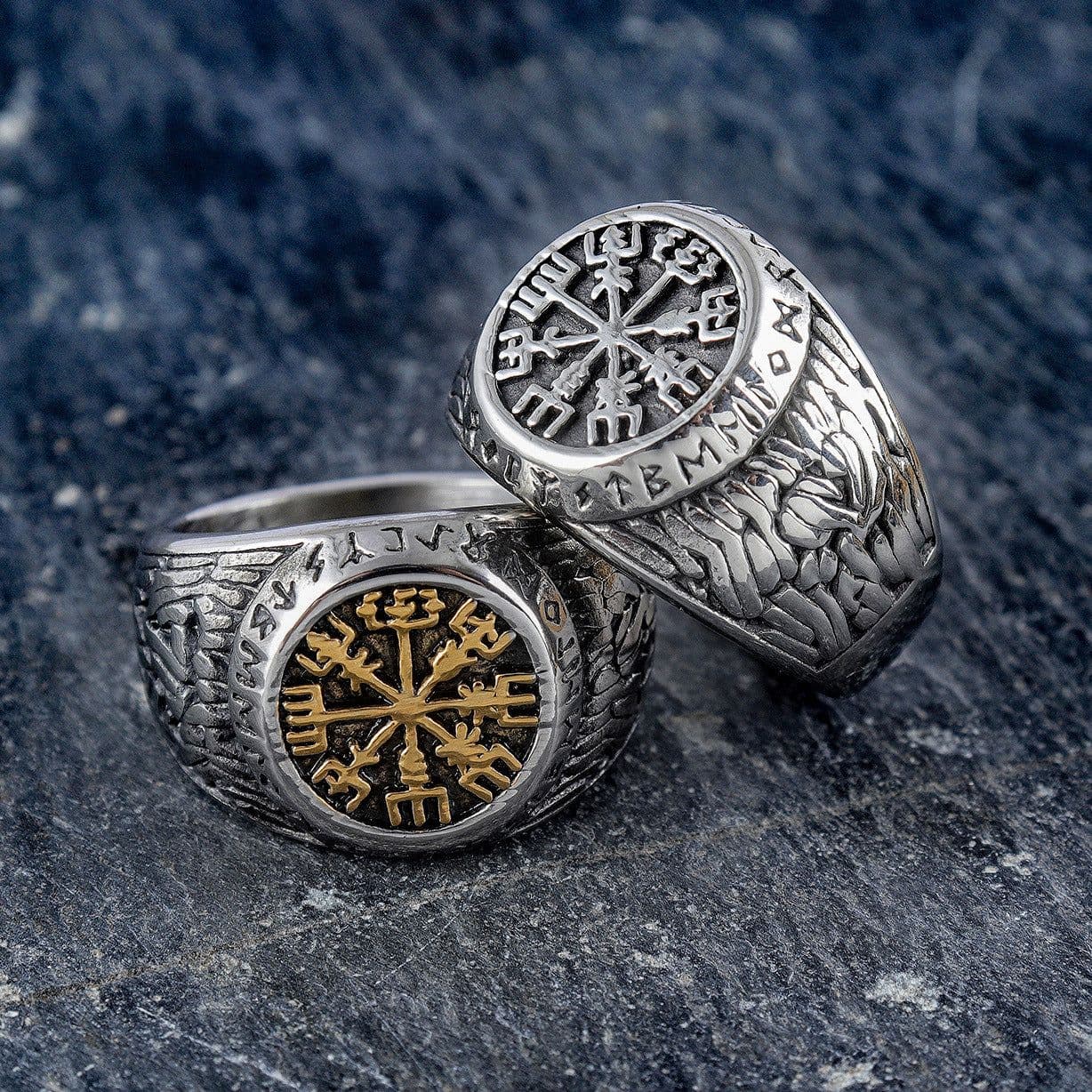 image-Viking Compass Rune Stainless Steel Ring