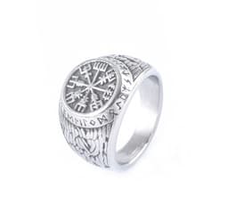 image-Viking Compass Rune Stainless Steel Ring