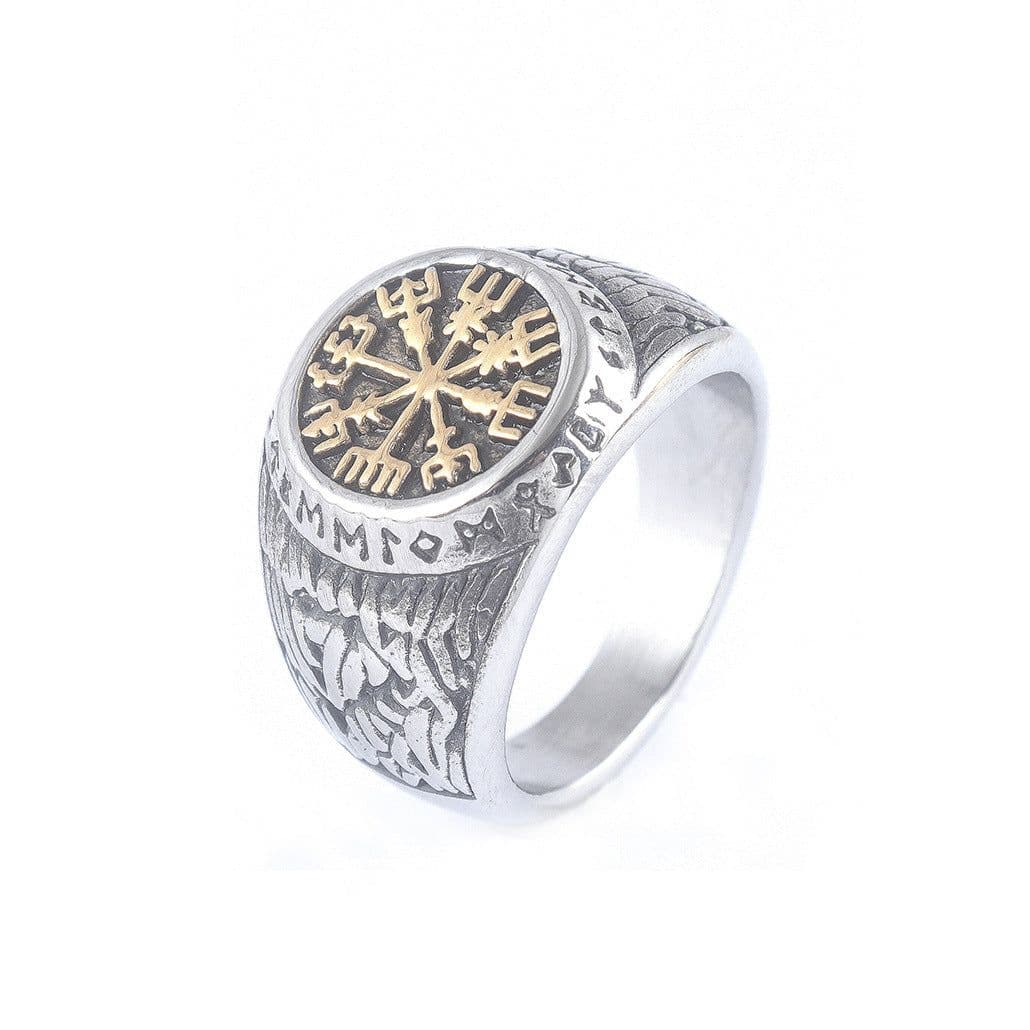 image-Viking Compass Rune Stainless Steel Ring