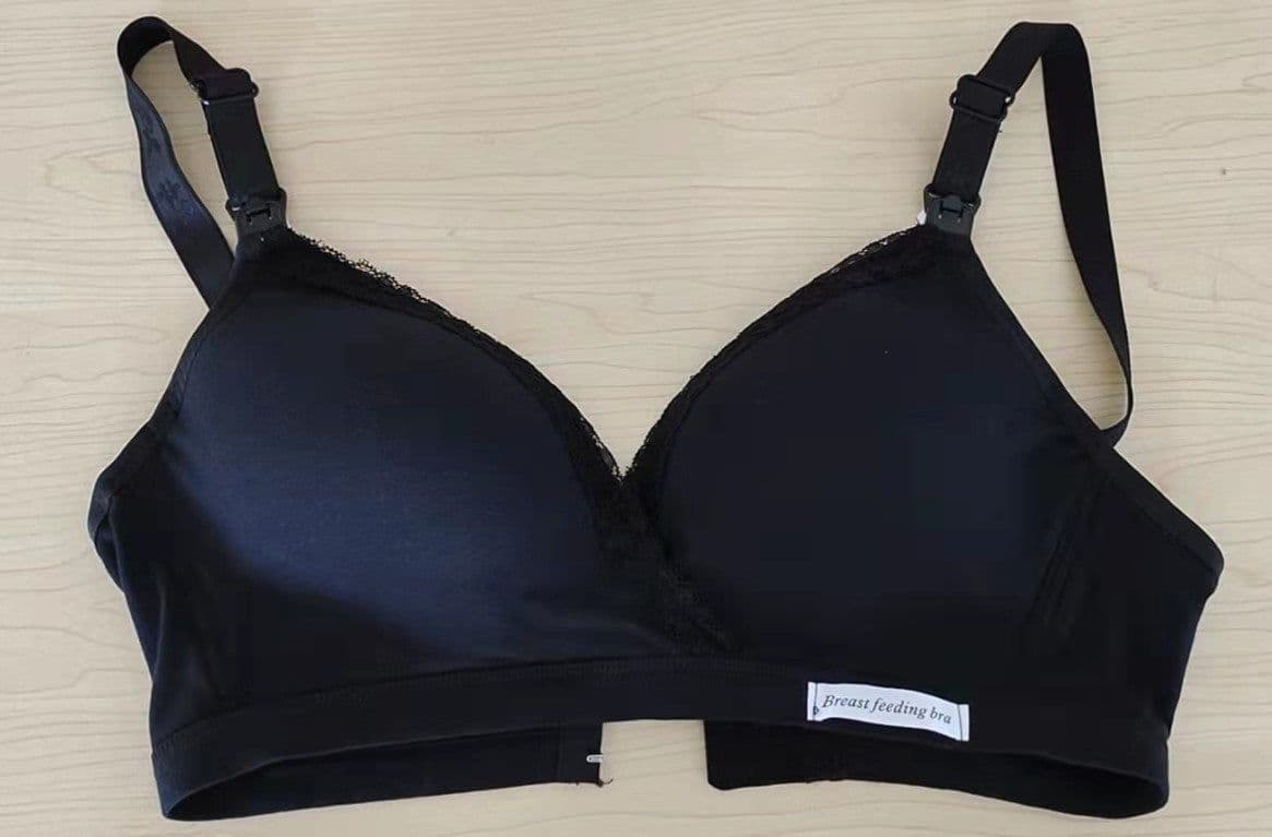 image-Cross Breastfeeding Bra Wireless Double Buckle Maternity Nursing Bra