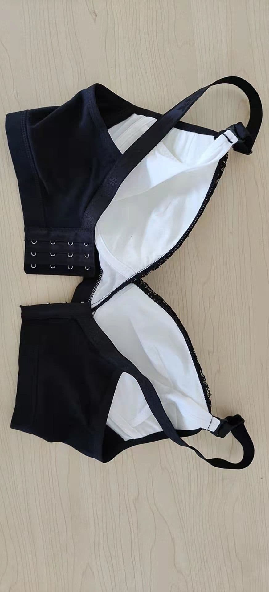 image-Cross Breastfeeding Bra Wireless Double Buckle Maternity Nursing Bra