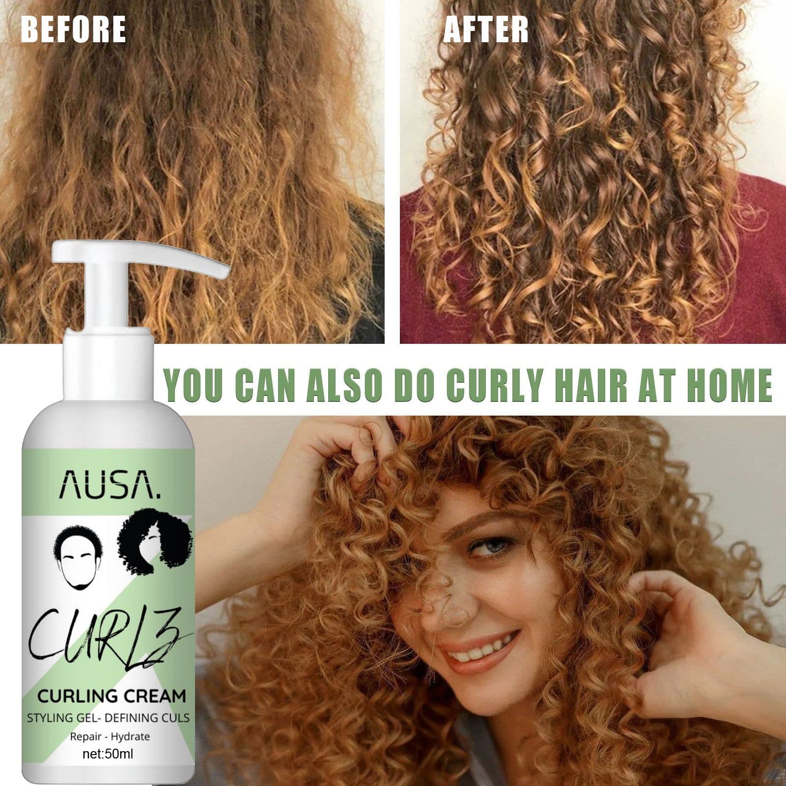 image-West&Month Curly Hair Elastin 50ml Anti-Frizz Styling Cream
