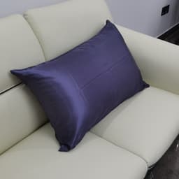 image-Satin Pillowcase 51x91cm Grey Polyester Silk-Like
