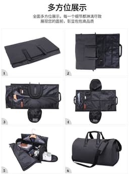 image-Oxford Cloth Suit Storage Bag Travel Garment Carrier 36-55L