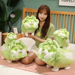 image-Saite Green Cabbage Plush Toy Pillow Doll 80cm