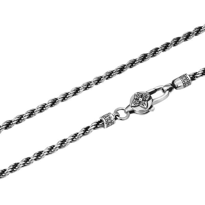 image-925 Sterling Silver Vintage Water Wave Chain Necklace Unisex 80CM