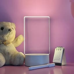 image-Acrylic LED Message Board with Lamp and Pen