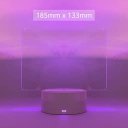 image-Acrylic LED Message Board with Lamp and Pen