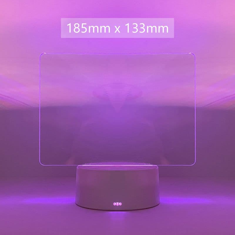 image-Acrylic LED Message Board with Lamp and Pen