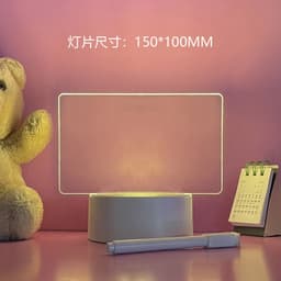 image-Acrylic LED Message Board with Lamp and Pen