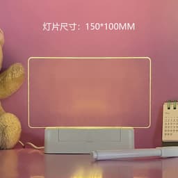 image-Acrylic LED Message Board with Lamp and Pen