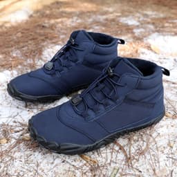 image-Unisex Waterproof Winter Snow Boots Fleece Lined High-Top Shoes