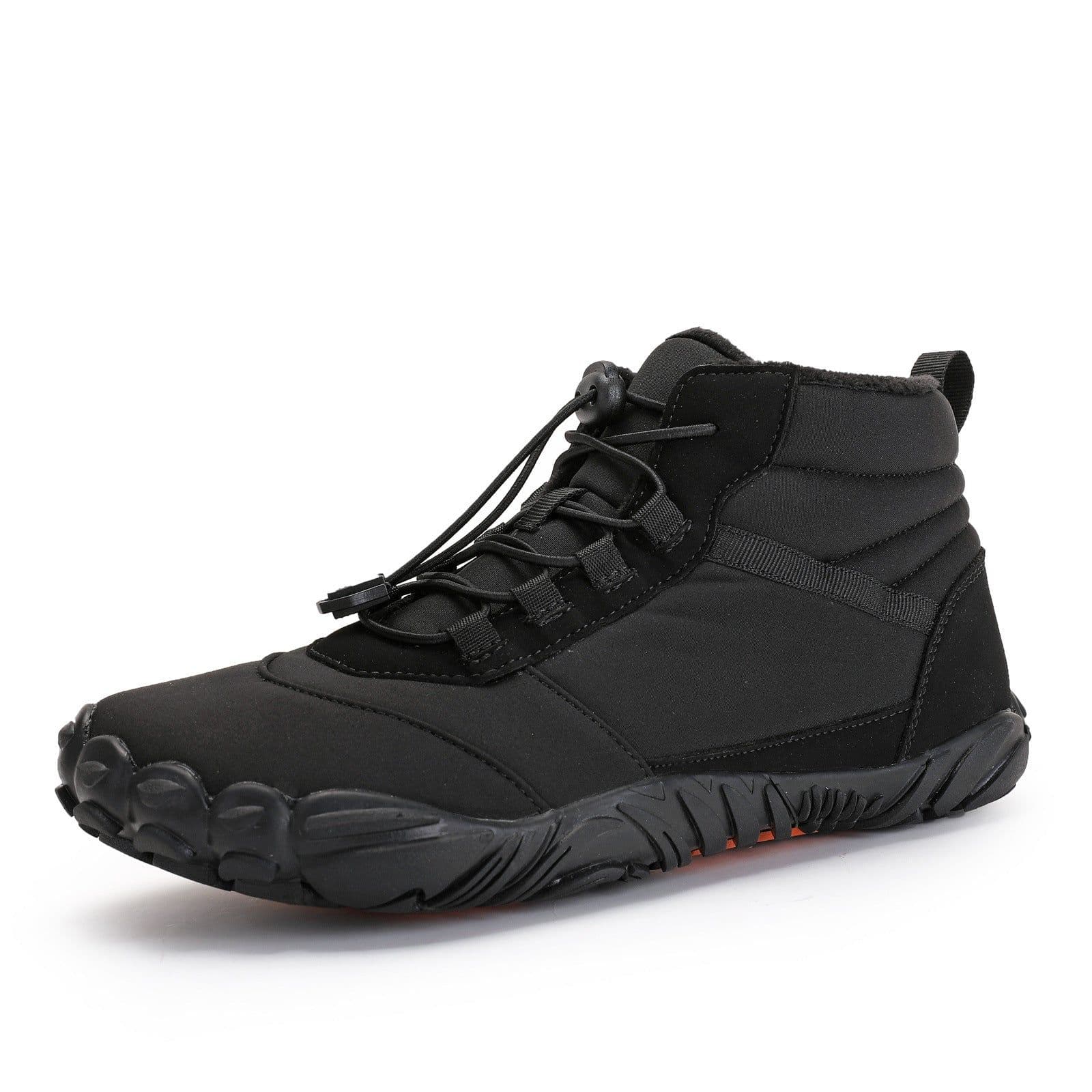 image-Unisex Waterproof Winter Snow Boots Fleece Lined High-Top Shoes