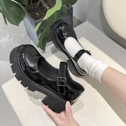 image-Mary Jane Shoes Women's Thick Heel Retro College Style