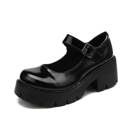 image-Mary Jane Shoes Women's Thick Heel Retro College Style