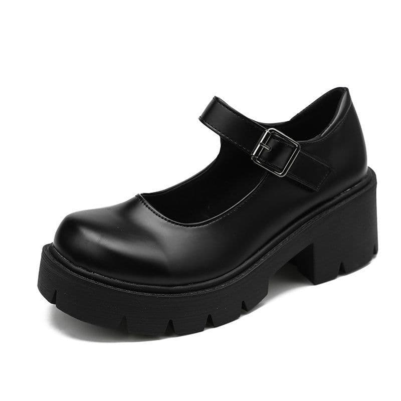 image-Mary Jane Shoes Women's Thick Heel Retro College Style