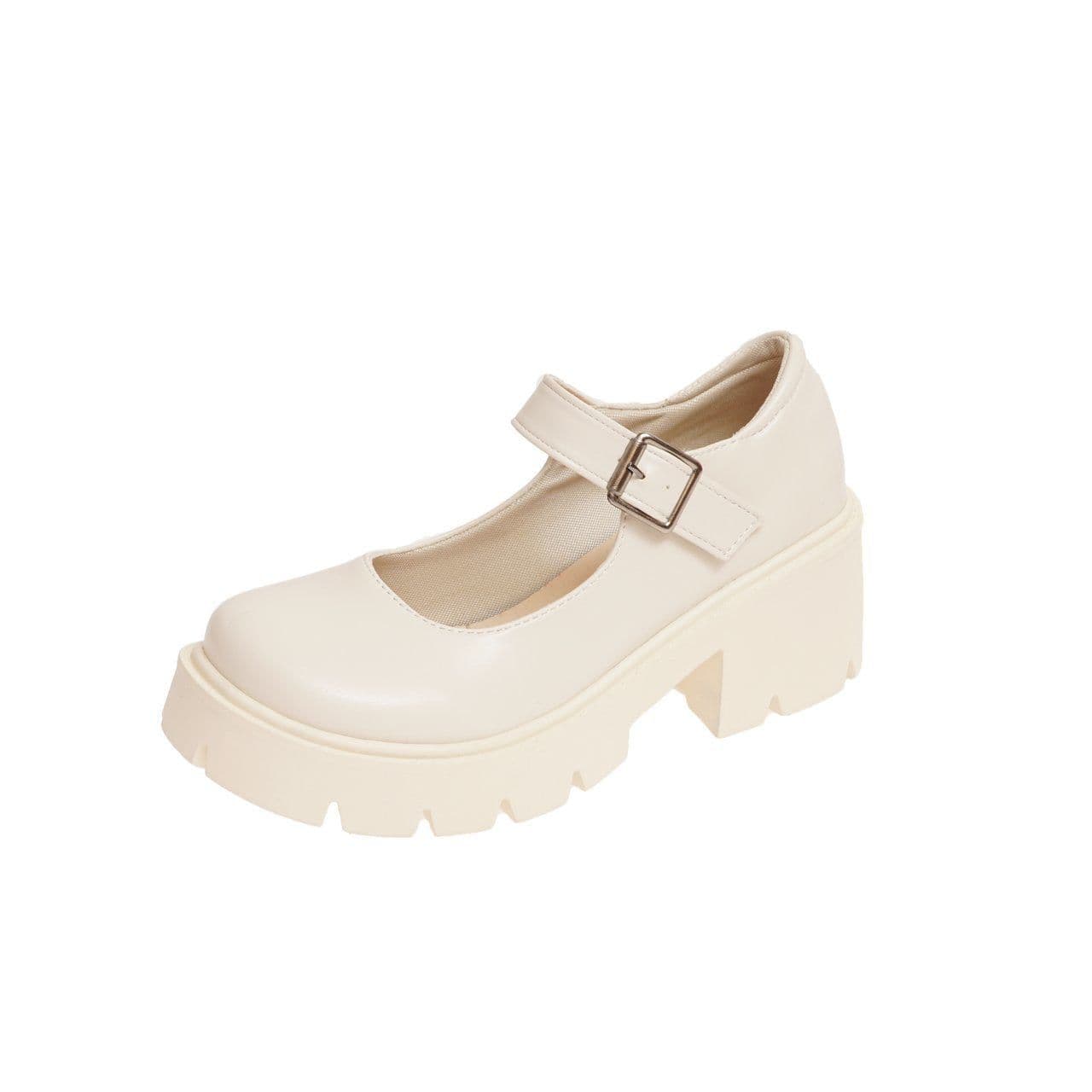 image-Mary Jane Shoes Women's Thick Heel Retro College Style