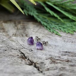 image-Simple Fashion Geometric Stone Earrings Women's Metal Ear Needles