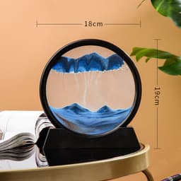 image-Round Quicksand Painting 3D Dynamic Glass Decoration Gift
