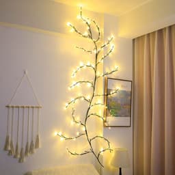 image-LED String Lights 144L Warm White Rattan Indoor Bedroom Decor