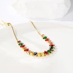 image-Adjustable Zirconia Bracelet Women's Geometric Ins Style