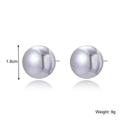 image-Baroque Pearl Heart Earrings Women's Fashion