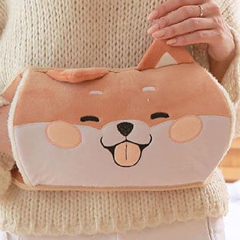 image-Plush Hot Water Bottle Waist Belt with Warm Belly Pain Relief