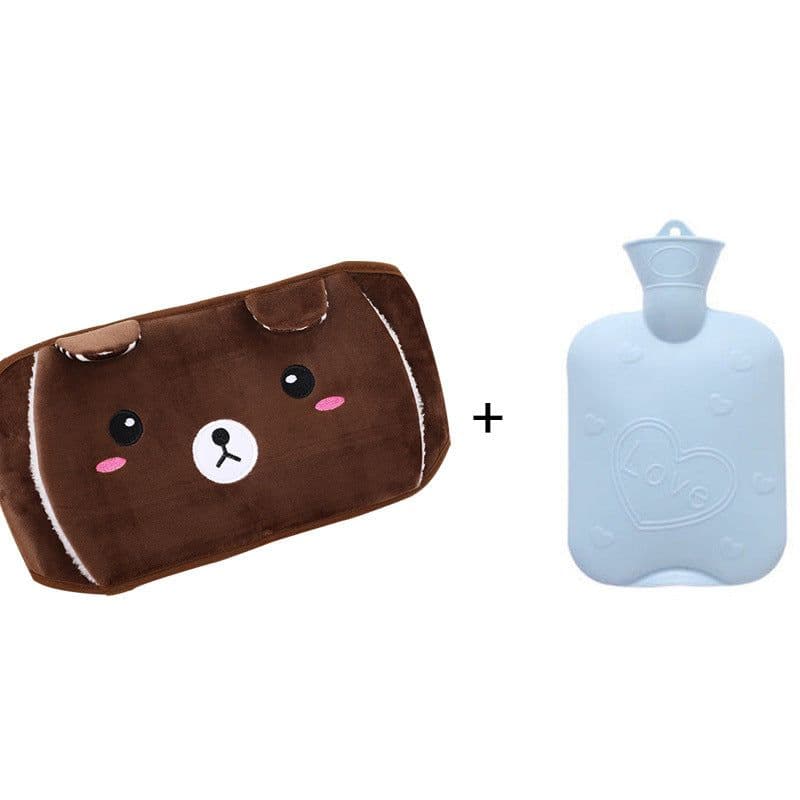 image-Plush Hot Water Bottle Waist Belt with Warm Belly Pain Relief