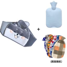 image-Plush Hot Water Bottle Waist Belt with Warm Belly Pain Relief