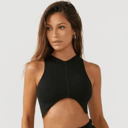 image-Women's Sleeveless Yoga Vest with Chest Pad - Moisture Wicking