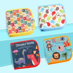 image-Children's Reusable Erasable Drawing Book with Chalk & Markers