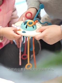 image-Baby Tactile Development Toy UFO Lalale Flying Saucer Music