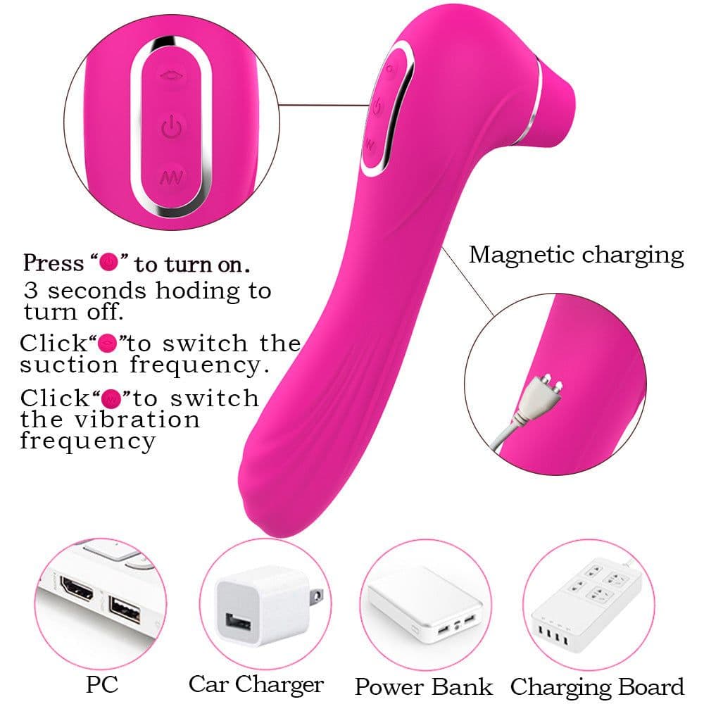 image-Hongchen 10 Frequency Vibrator Magnetic Charging Adult Sex Toy