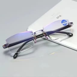 image-Anti-Blue Light Progressive Reading Glasses Unisex Frameless PC