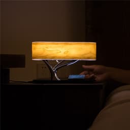 image-Smart Tree Light Bluetooth Speaker Lamp with Wireless Charging