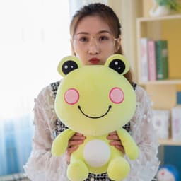 image-Cute Frog Plush Toy - Small Sitting Rag Doll