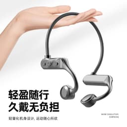 image-K69 Bone Conduction Bluetooth 5.0 Headphones Earhook Design