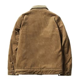 image-DXDM Men's Corduroy Padded Cotton Jacket Solid Color Casual Coat
