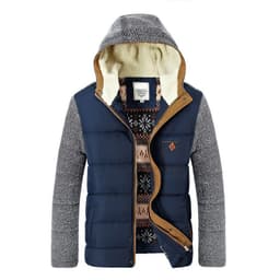 image-FOX-WORLD Men's Hooded Padded Jacket Winter Thickened Coat