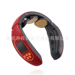 image-Electric Neck Massager 3-Head Pulse Heating 4 Modes 15 Gears